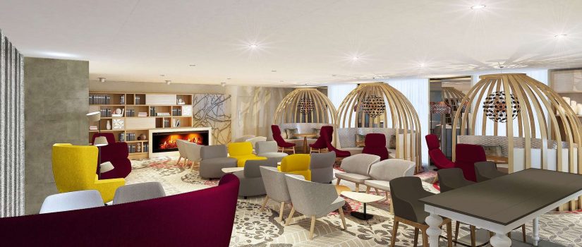 Vue intérieure du salon commun du Club Med