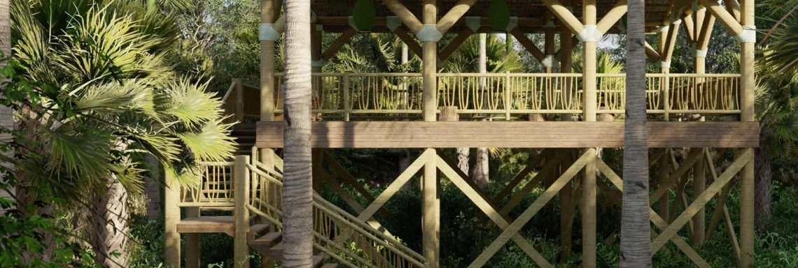Club Med Miches Playa Esmeralda, en République Dominicaine  - Image d'une structure en plein cœur de la forêt.